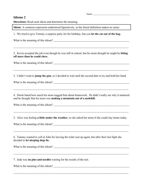 Idioms 2