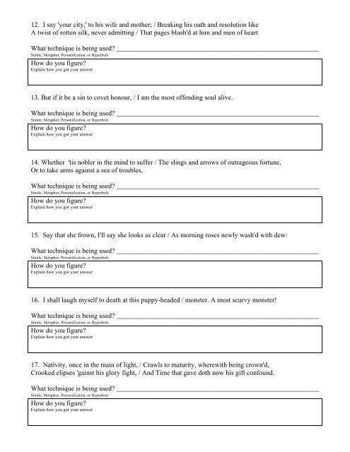 figurative language worksheets pdf the best wallpaper images