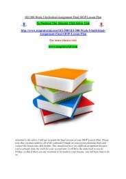 SEI 500 Week 5 Individual Assignment Final SIOP Lesson Plan/Snaptutorial