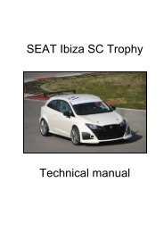 SEAT Ibiza SC Trophy Technical manual