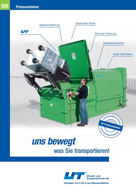 Presscontainer - UT Umwelt- und Transporttechnik AG