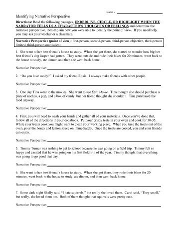 Identifying Narrative Perspective 3
