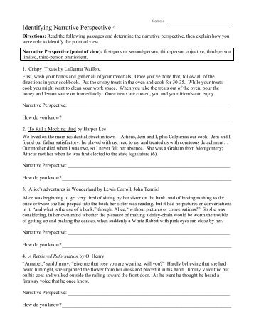 Identifying Narrative Perspective 4