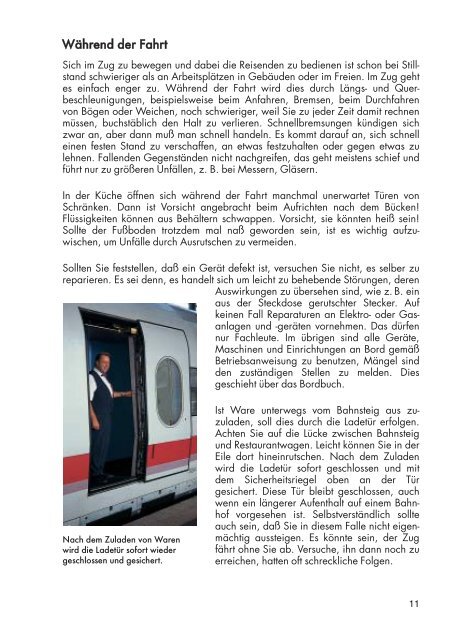 Service im Zug -- sicher und kompetent - VBG