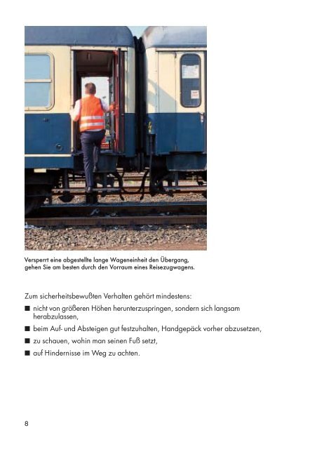 Service im Zug -- sicher und kompetent - VBG