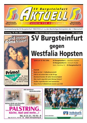 SV Burgsteinfurt Westfalia Hopsten - beim SV Burgsteinfurt