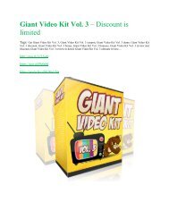 Giant Video Kit Vol. 3 review and $26,900 bonus - AWESOME! 