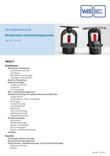 Brandschutz und Sicherungstechnik (VdS 2573 : 2012-04)