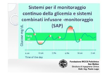 Sistemi per il monitoraggio continuo della glicemia e ... - ASL Pavia