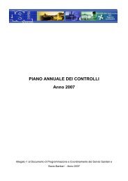 PIANO ANNUALE DEI CONTROLLI Anno 2007