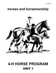 HORSE & Horsemanship - Lake County Extension - University of ...