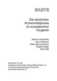 Die deutschen Arzneimittelpreise im europäischen Vergleich - VfA