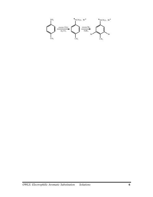 OWLS: Electrophilic Aromatic Substitution Solutions - UCLA