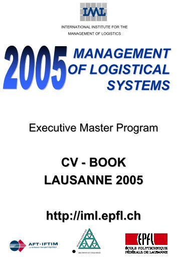 MANAGEMENT OF LOGISTICAL SYSTEMS