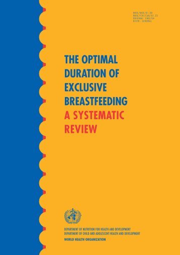 The optimal duration of exclusive breastfeeding - World Health ...