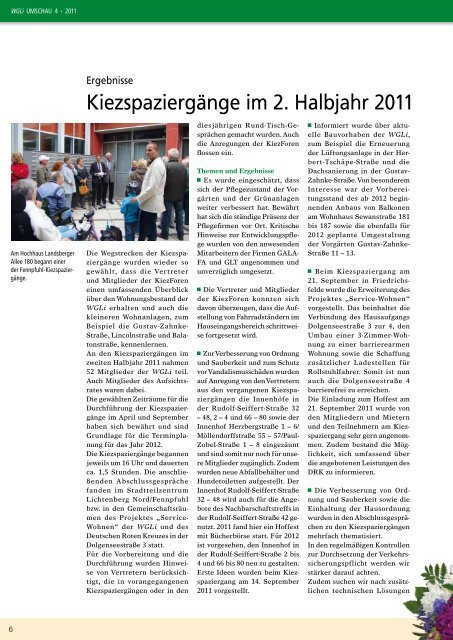 Umschau 4-2011 - WGLi Wohnungsgenossenschaft Lichtenberg eG