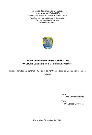 República Bolivariana de Venezuela Universidad del Zulia ... - inicio