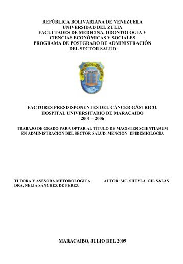 1 república bolivariana de venezuela universidad del zulia ... - inicio