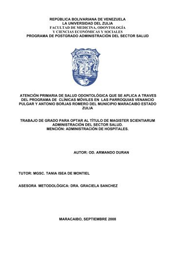 2 república bolivariana de venezuela la universidad del zulia ... - inicio