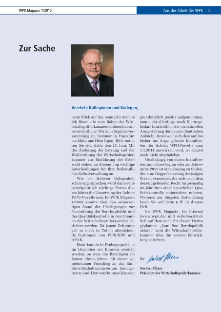 WPK Magazin 1/2010 - Wirtschaftsprüferkammer