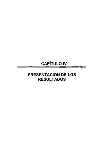 PRESENTACION DE LOS RESULTADOS