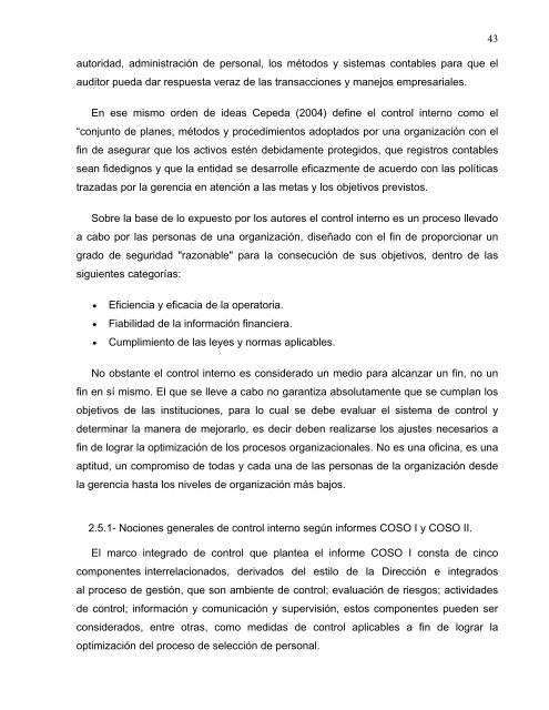 control interno del proceso de selección del personal ... - inicio