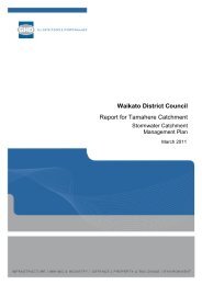 Waikato District Council Report for Tamahere Catchment