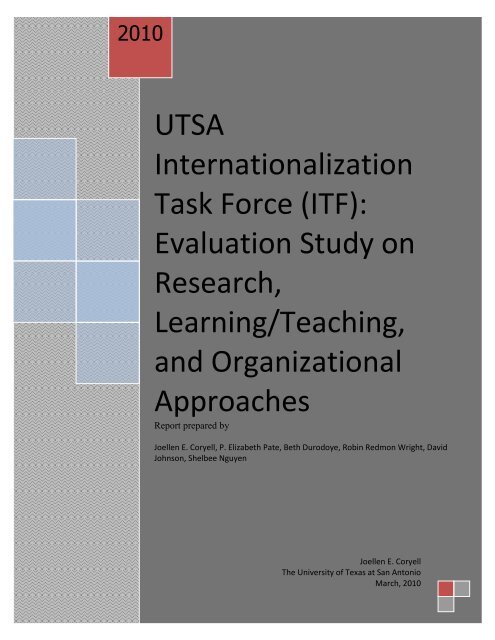 Utsa Organizational Chart