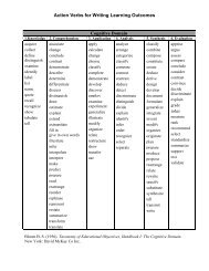 Bloom's Taxonomy Action Verbs - UTSA Provost Home