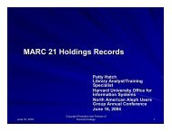 MARC 21 Holdings Records