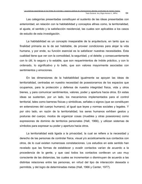 las prácticas espontáneas en los límites de viviendas y ... - inicio