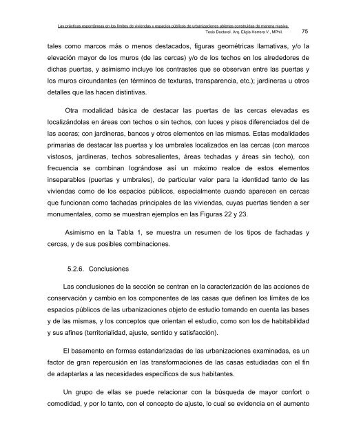 las prácticas espontáneas en los límites de viviendas y ... - inicio