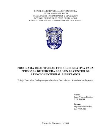 PROGRAMA DE ACTIVIDAD FISICO-RECREATIVA PARA ... - inicio
