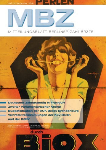 MBZ Ausgabe 12/2010 - Zahnärztekammer Berlin