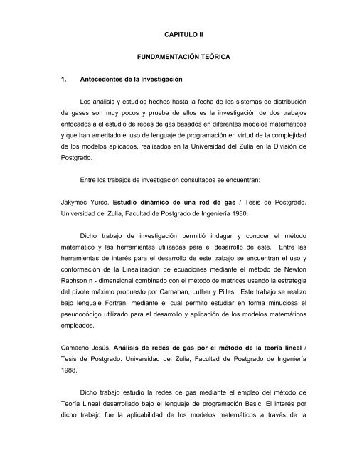 “ANÁLISIS DE SISTEMAS DE DISTRIBUCIÓN DE GAS POR ... - inicio