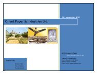 Orient Paper & Industries Ltd