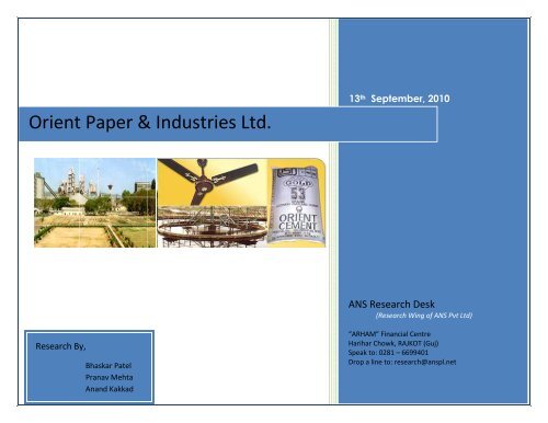 Orient Paper & Industries Ltd