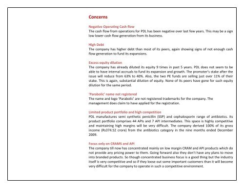 Parabolic Drugs Limited– IPO Note - ANS Pvt. Ltd.