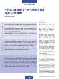 Konstitutionelle Altorientalische Musiktherapie - Zentralverband der ...