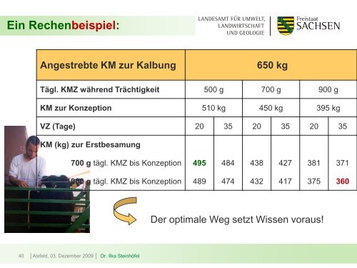 Intensiv und kurz? - Kernpunkte einer effizienten Aufzucht