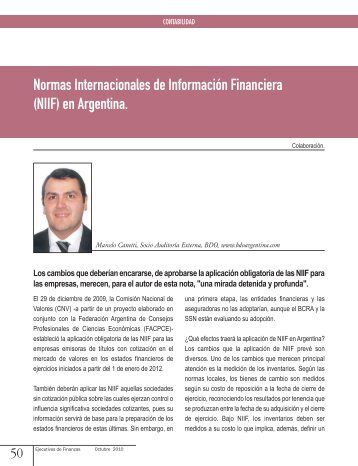 Normas Internacionales de Información Financiera (NIIF) en Argentina