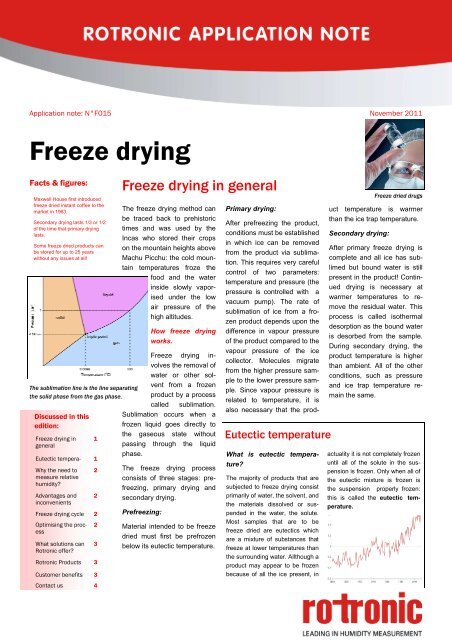 Freeze drying
