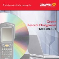 Crown Records Management HANDBUCH