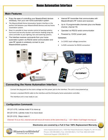 Home Automation Interface - Maestroshield