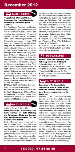 Programm Nr. 10 Herbst & Winter 2012 / 2013 Tel ... - OnTour-Berlin