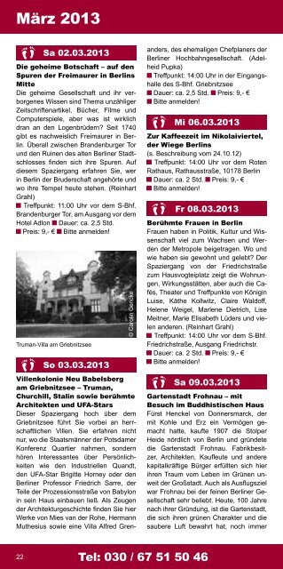 Programm Nr. 10 Herbst & Winter 2012 / 2013 Tel ... - OnTour-Berlin