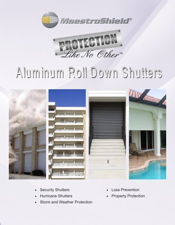 Catalog Aluminum Roll Down Shutters - Maestroshield