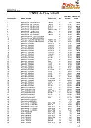 CENNÍK ­ hutnícky materiál