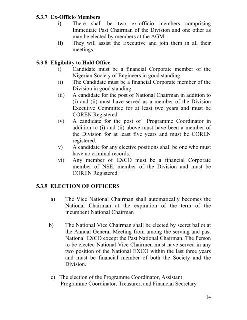 chapter one brief history of the nigerian society of engineers 1.0 ...