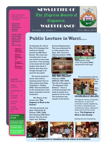 Public Lecture in Warri…